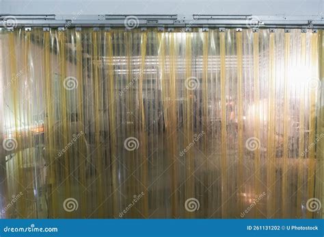 PVC STRIP CURTAIN Of Factory Door Stock Photo Image Of Curtain