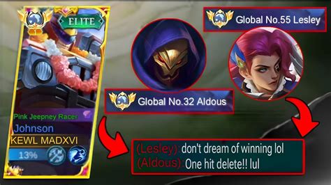 Top Global Trash Talker Got A Taste Of My Johnson Mobile Legends