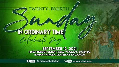 09 12 21 9 00 AM Twenty Fourth Sunday In Ordinary Time YouTube