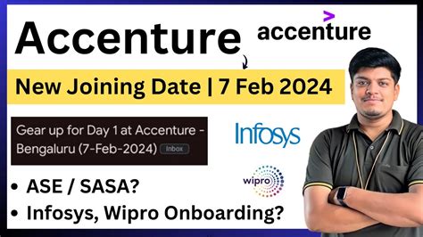 Accenture New Joining 07 Feb 2024 ASE SASA Infosys Wipro