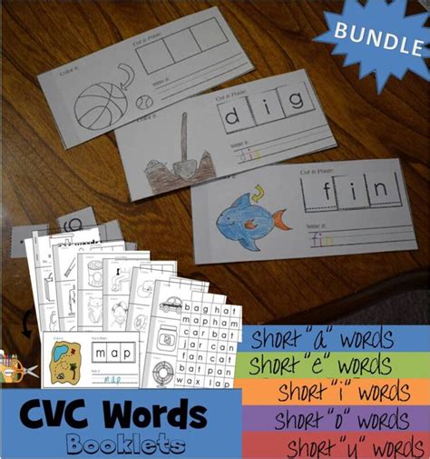 Cvc Words Cut Paste Booklet Bundle Short A E I O U Hot Sex Picture