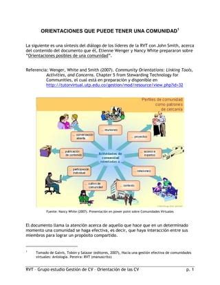 Orientaciones Que Puede Tener Una Comunidad De Aprendizaje Ppt