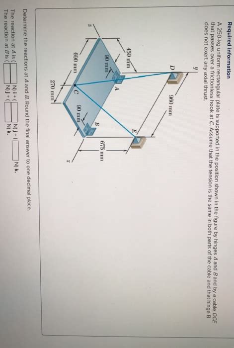 Solved Required Information A Kg Uniform Rectangular Chegg