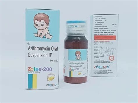 Zotee Azithromycin 200mg Sus At Rs 11491bottle Azithromycin Syrup