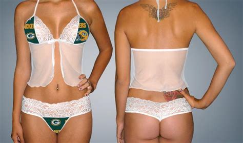 Sexy Lace Camisole Lingerie Top G Made With NFL Green Bay Packers Fabric EBay