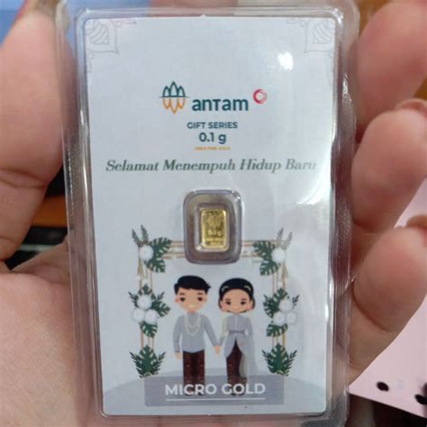 Jual Logam Mulia Antam X Hartadinata Edisi Wedding 0 1 Gr Shopee