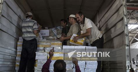 38th Humanitarian Aid Convoy Arrives In Donetsk Region Sputnik Mediabank