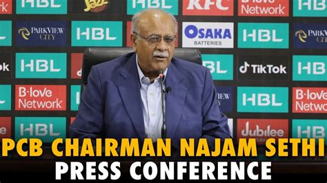 Chairman Of Pcb Management Committee Mr Najam Sethi Press Conference At