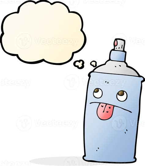 Cartoon Spray Can With Thought Bubble 36359189 Png