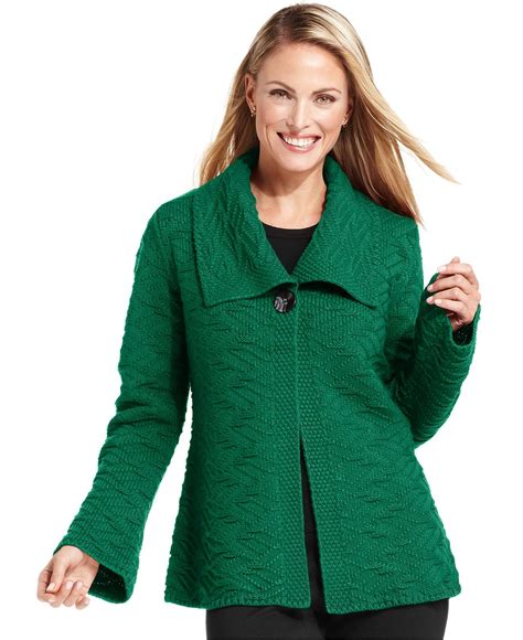 Sweater Coat at Macy's | Textured knit cardigan, Sweaters, Sweaters for ...