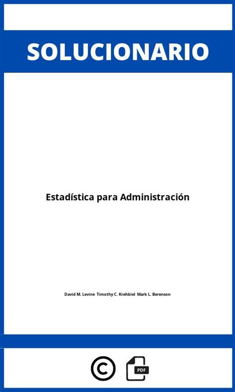 Solucionario Estadística para Administración