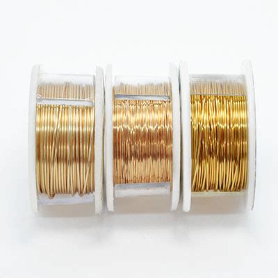 Non Tarnish Gold Wire Ga Mm Grov Guld Ljusguld Nyans