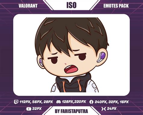 Iso Valorant Twitch Emotes Chibi Iso Valorant Twitch Emotes Cute Iso