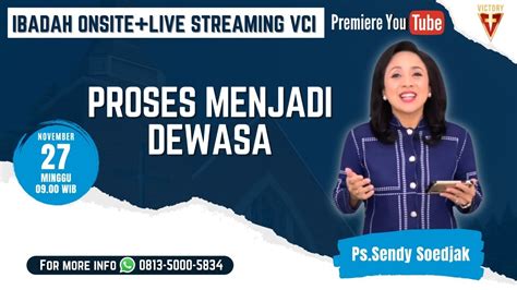 Live Streaming Ibadah Minggu VCI 27 Nov 2022 09 00 WIB Ps Sendy