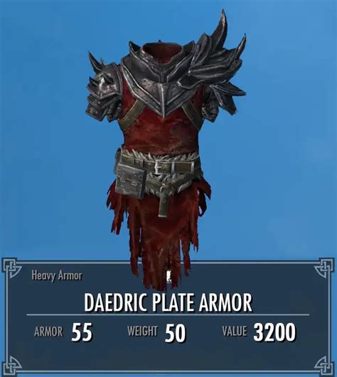 Daedric Plate Armor Legacy Of The Dragonborn Fandom
