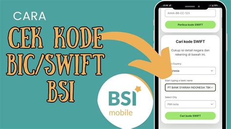 Cara Lihat Kode Swift Bank Bsi Youtube