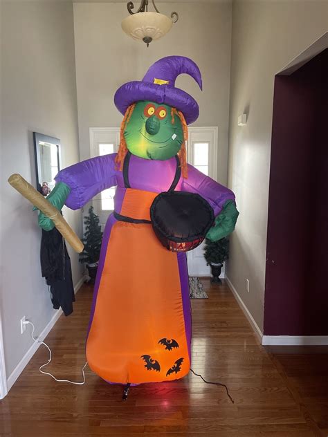 Halloween Gemmy Ft Giant Witch Cauldron Airblown Inflatable