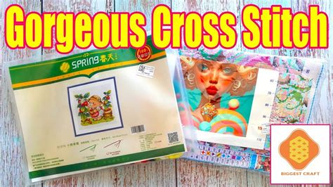 FLOSSTUBE 30 BIGGEST CRAFT Unboxing 2 Cross Stitch Kits YouTube