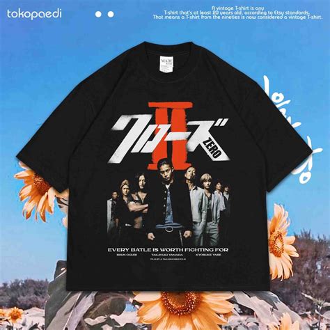 Jual Kaos Film Crows Zero Oversize Vintage Baju Film Crows Zero 2