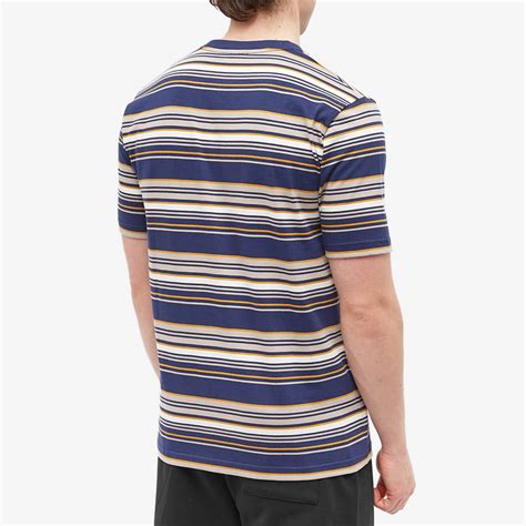 Norse Projects Johannes Weekend Stripe T Shirt Dark Navy END GB