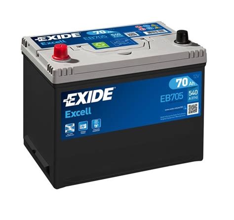 Baterie Auto EXIDE Excell EB705 Tensiune 12 V Amperaj 70 Ah Curent