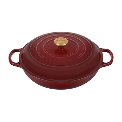 Qt Signature Enameled Cast Iron Braiser With Stainless Steel Knob