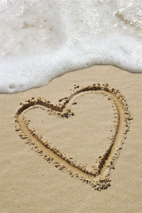 Heart Shape Drawn In Sand Stock Image E2800411 Science Photo Library