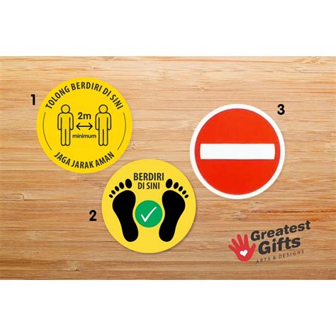 Jual Sticker PPKM Gambar Kaki BERDIRI DI SINI Dan Stiker JARAK AMAN