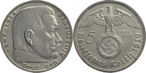 Drittes Reich Reichsmark J Hindenburg Kursm Nze Ss