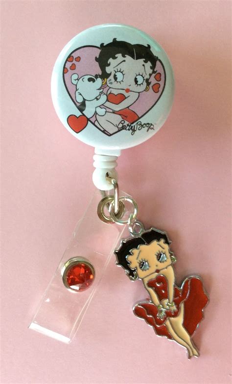 Betty Boop Retractable Reel Badge Holder With Charm Etsy