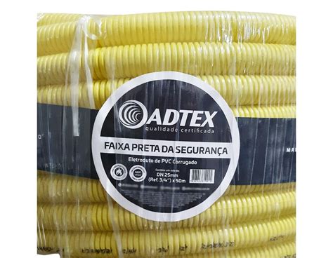 Conduíte Eletroduto Corrugado Amarelo 3 4 Pol 50m Adtex Broketto