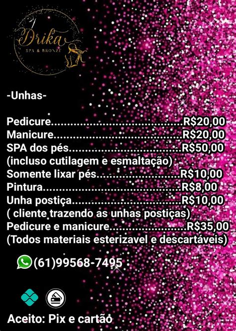 Tabela De Preços Spa Dos Pés - RETOEDU