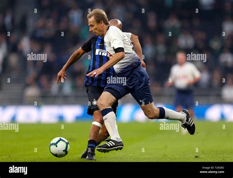 Tottenham Hotspur Jurgen Klinsmann In Action During The Legends Test