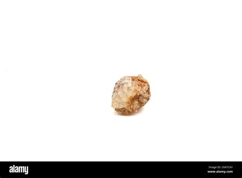 Quartz Crystal Isolated On White Background Semi Precious Stones Or