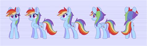 Artstation Rainbow Dash Redesign Turn Around