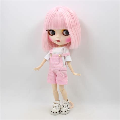 Neo Blythe Doll With Pink Hair White Skin Matte Cute Face And Custom Jointed Body This Is