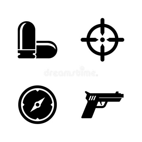 Man Pistol Shooting Sport Icon Cartoon Style Stock Vector