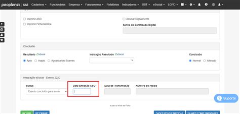 eSocial Erro no evento S 2220 Deve ser uma data válida igual ou