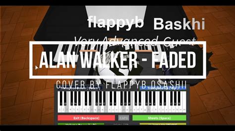 Roblox Faded Piano Sheet Music