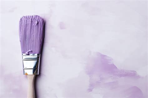 Premium AI Image A Paint Brush With Purple Paint On It