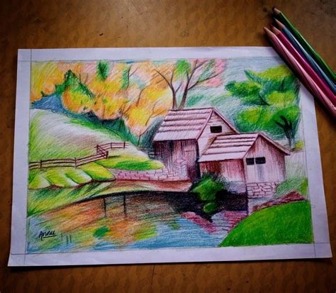 Landscape Sketch Nature Art Drawings Pencil Drawings Of Nature