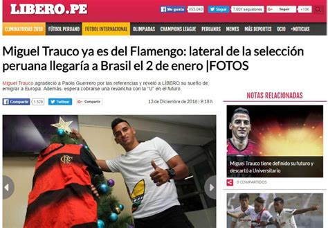 Jogador Peruano Revela Acerto O Flamengo Presente De Natal Lance