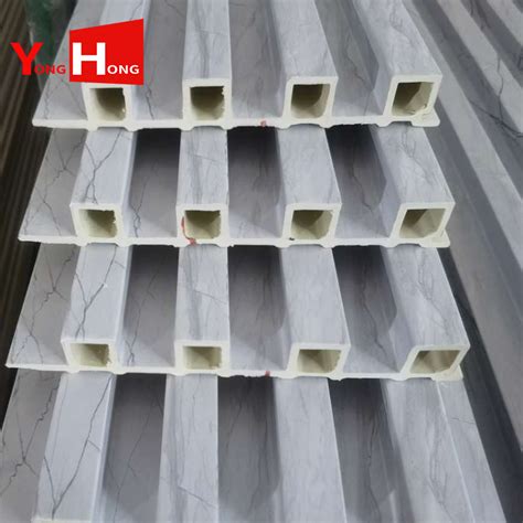 Interior Decorative PVC Bamboo Carbon Fiber WPC Wood Slat Paneling