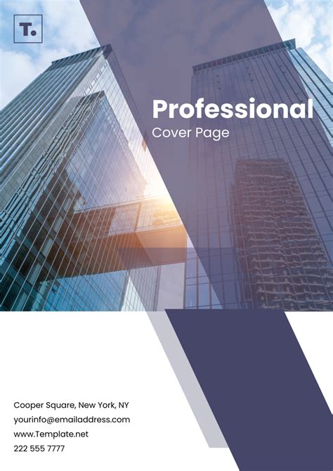 Free Professional Cover Page Template Edit Online And Download