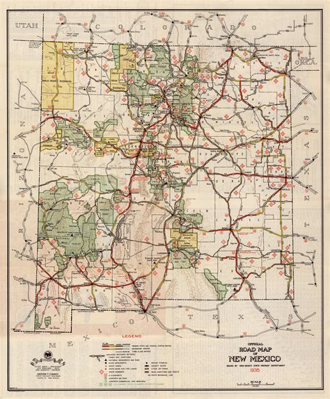 Official Road Map Of New Mexico Art Source International