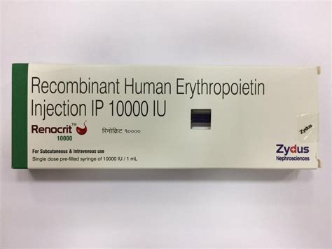 Renocrit Recombinant Human Erythropoietin Injection IP 10000 IU At