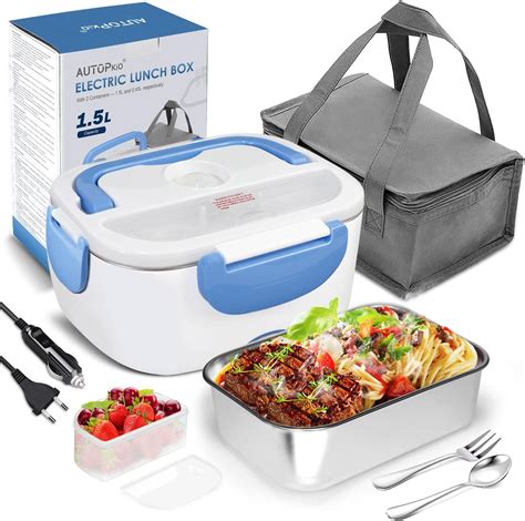 AUTOPkio Boîte Chauffante Lunch Box 1 5L Électrique Boîte à Lunch