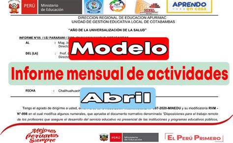 Modelo De Informe De Actividades