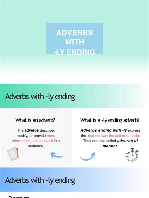 A2 Adverbs With Ly Ending Download Free Pdf Adverb Verb