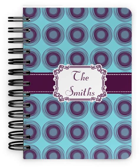 Concentric Circles Spiral Bound Notebook 5x7 Personalized Youcustomizeit